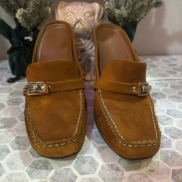 Kenneth Cole leather mule loafers, size 7 1/2 unique 2000s vintage. - Picture 10 of 10